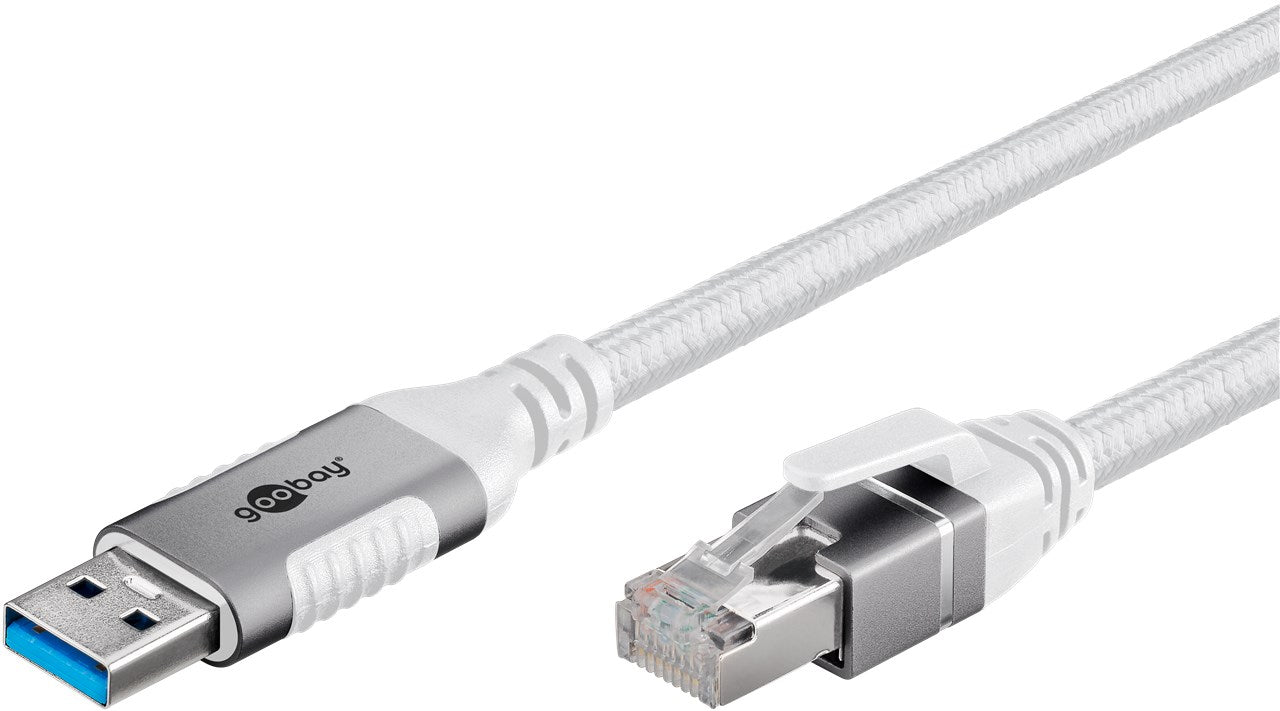 USB-A 3.0 naar RJ45 Ethernet kabel 10M - wit