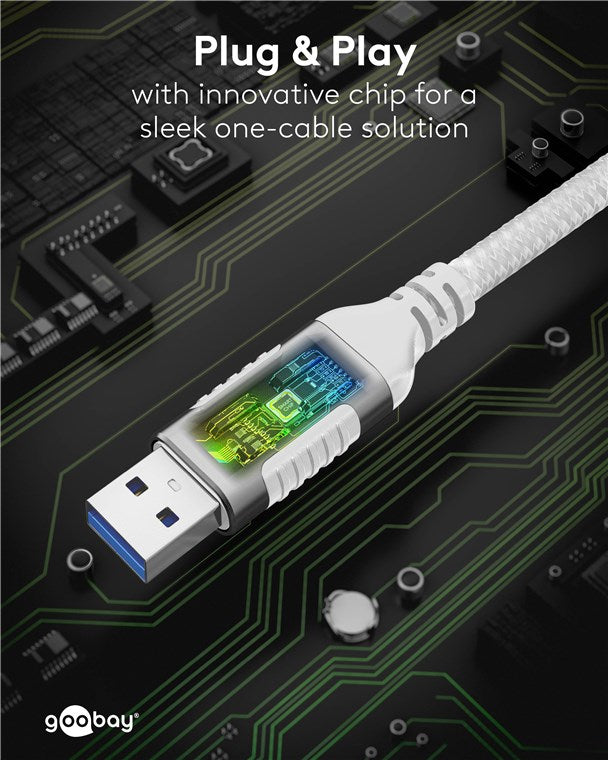 USB-A 3.0 naar RJ45 Ethernet kabel 10M - wit
