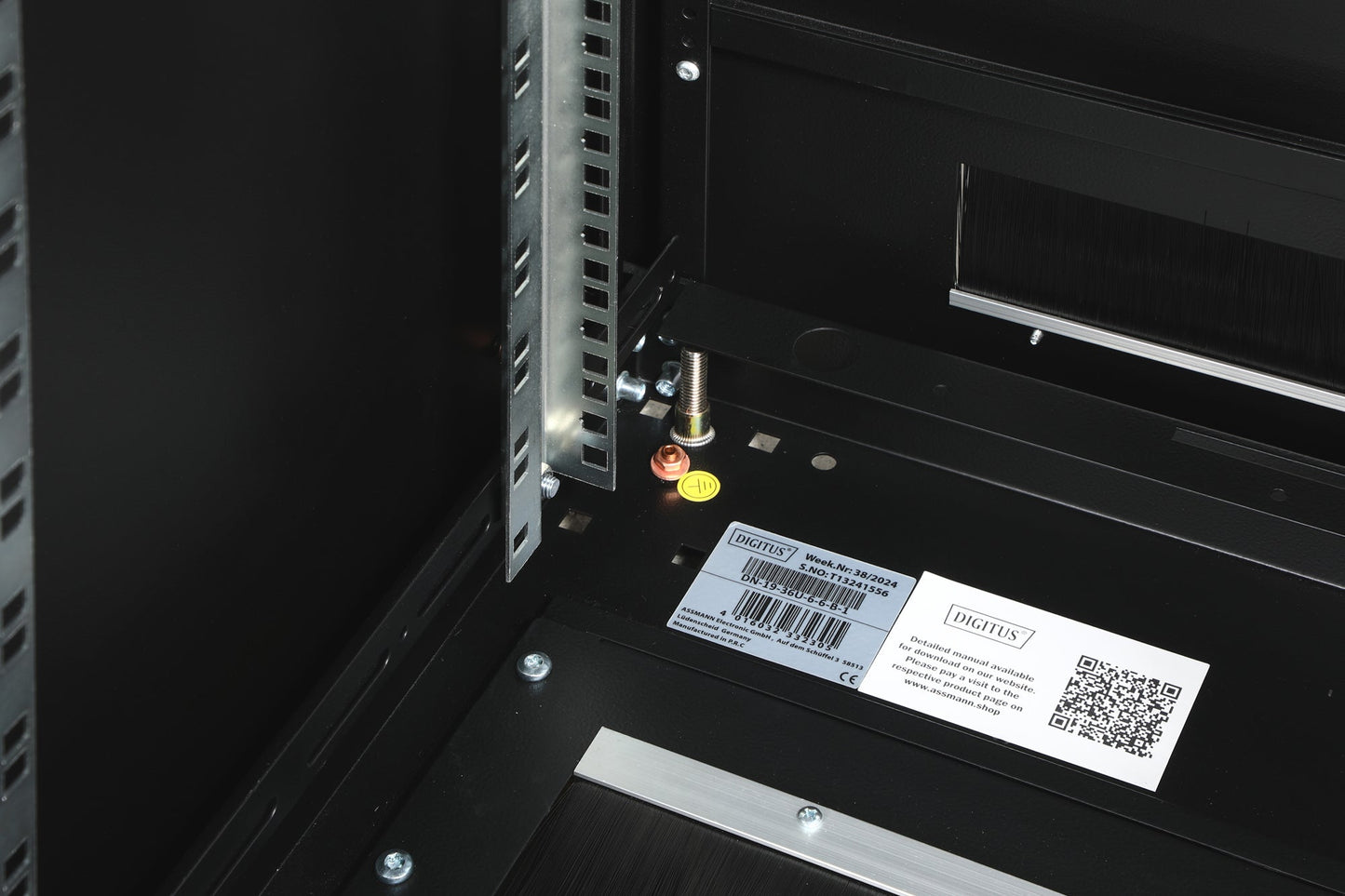 36U Patchkast 600x600x1787 mm (BxDxH) zwart