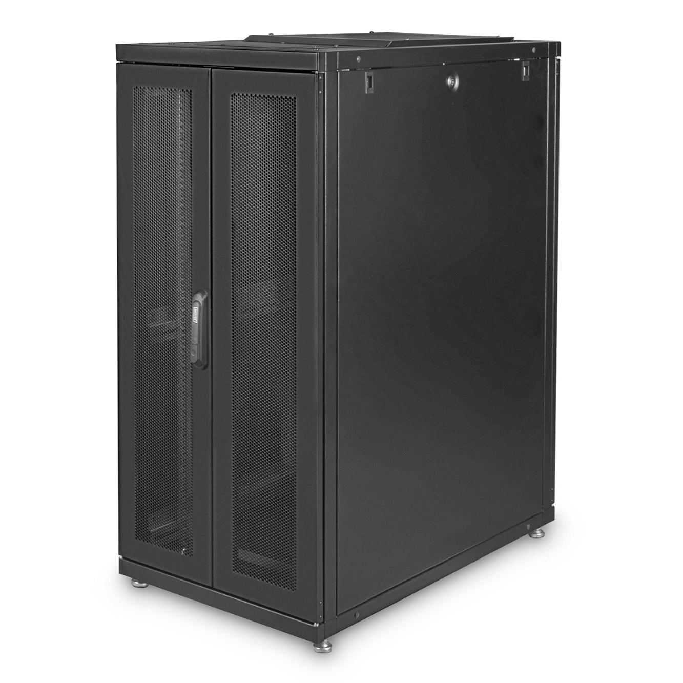 26U serverkast met geperforeerde deuren 600x1000x1340mm (BxDxH) zwart