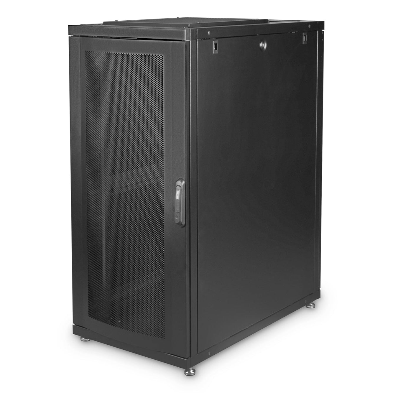 26U serverkast met geperforeerde deuren 600x1000x1340mm (BxDxH) zwart