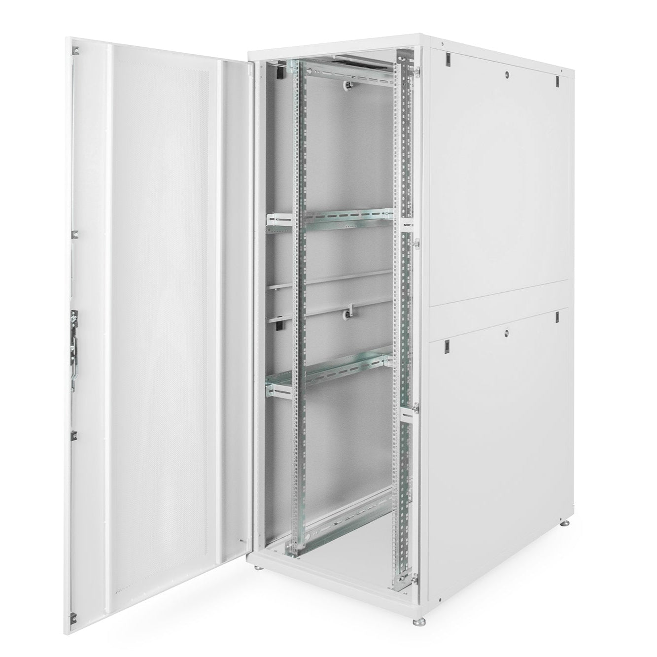 42U serverkast met geperforeerde deuren 800x1200x2050mm (BxDxH) grijs