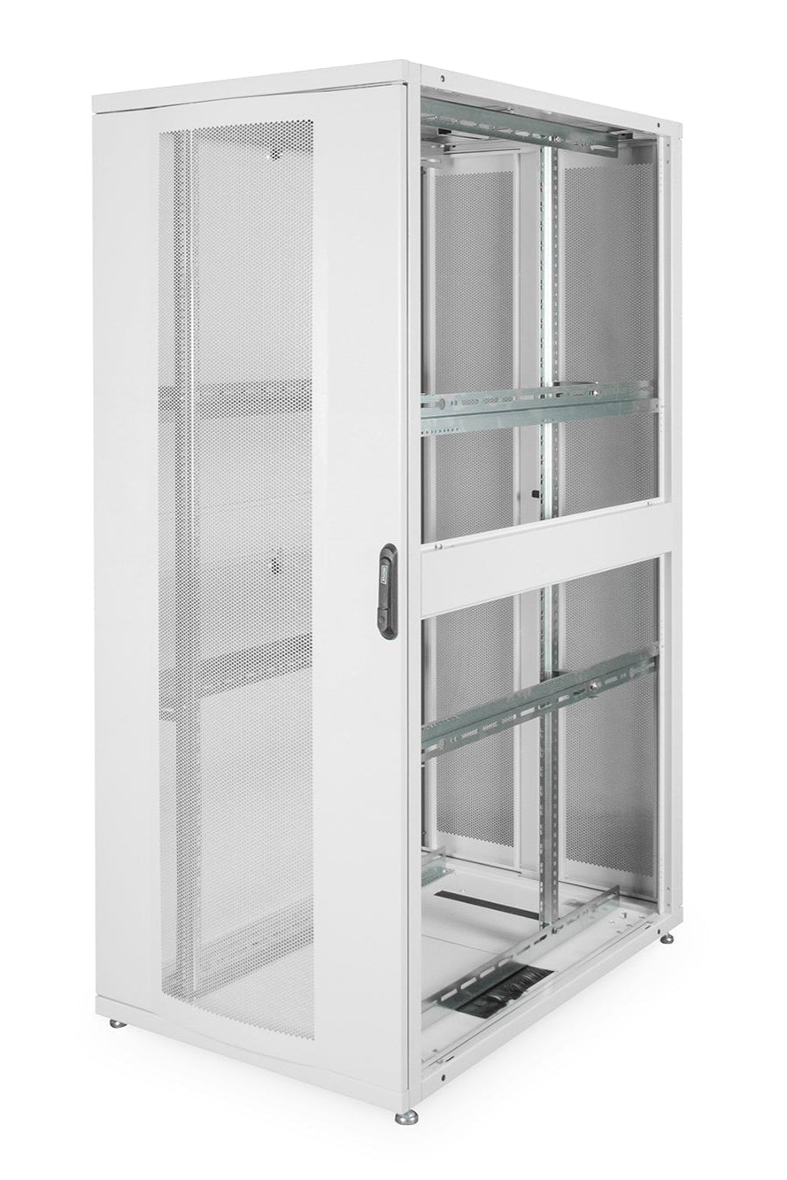 42U serverkast met geperforeerde deuren 800x1200x2050mm (BxDxH) grijs