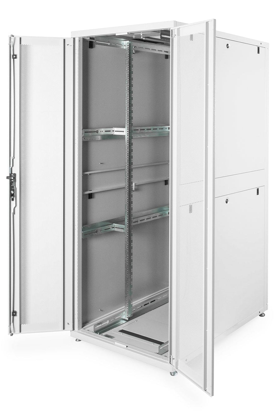 42U serverkast met geperforeerde deuren 800x1200x2050mm (BxDxH) grijs