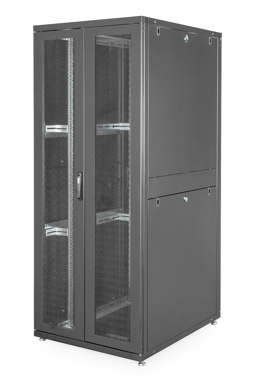 42U serverkast met geperforeerde deuren 800x1000x2050mm (BxDxH) zwart
