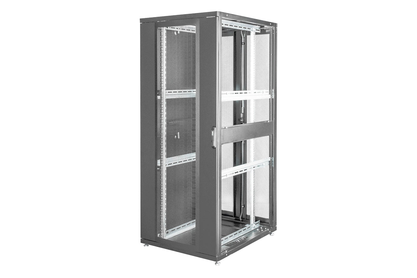 42U serverkast met geperforeerde deuren 800x1000x2050mm (BxDxH) zwart