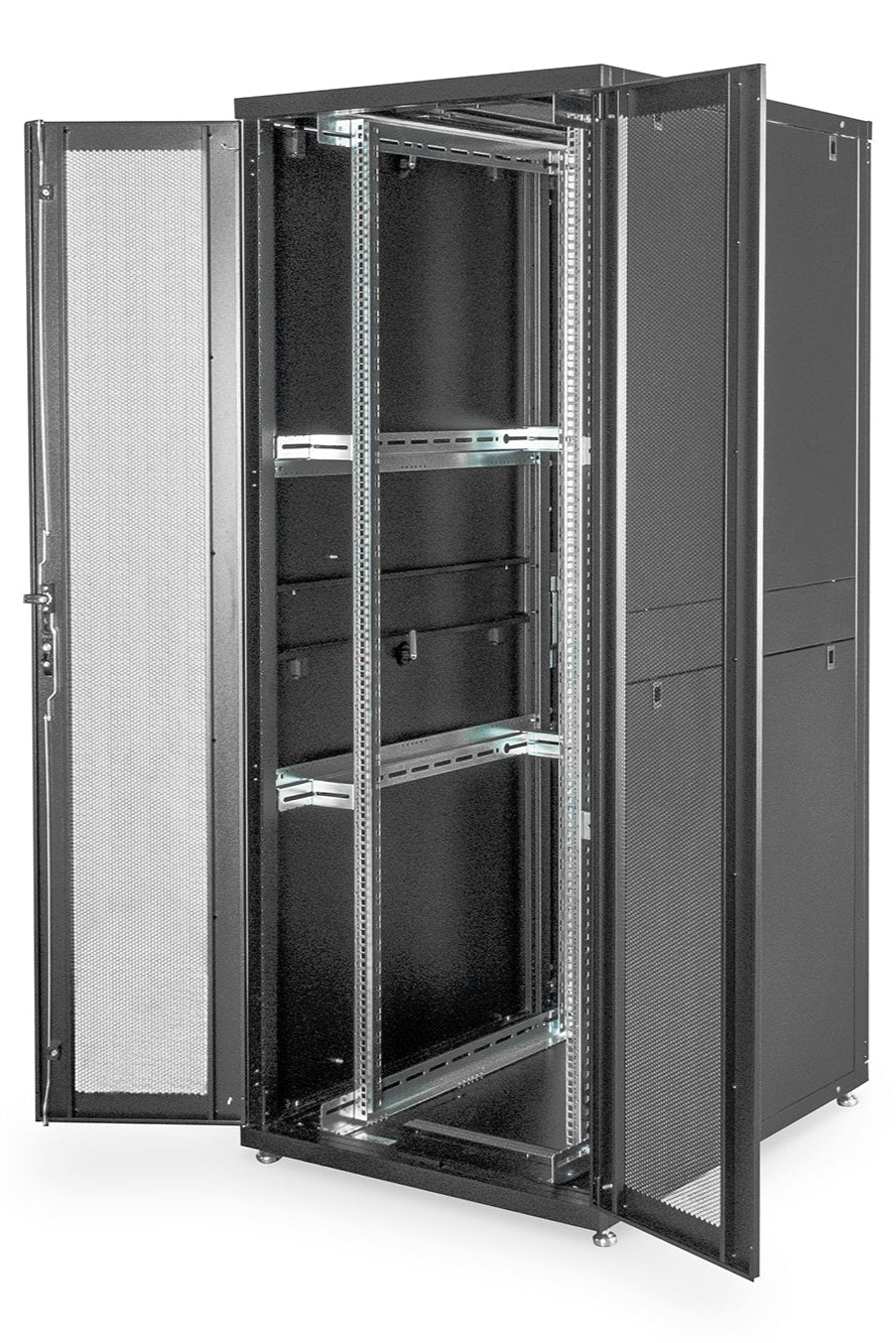 42U serverkast met geperforeerde deuren 800x1000x2050mm (BxDxH) zwart