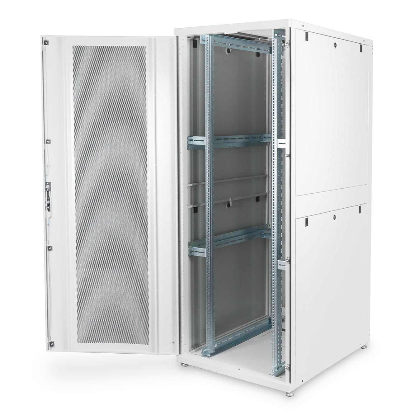 42U serverkast met geperforeerde deuren 800x1000x2050mm (BxDxH) grijs