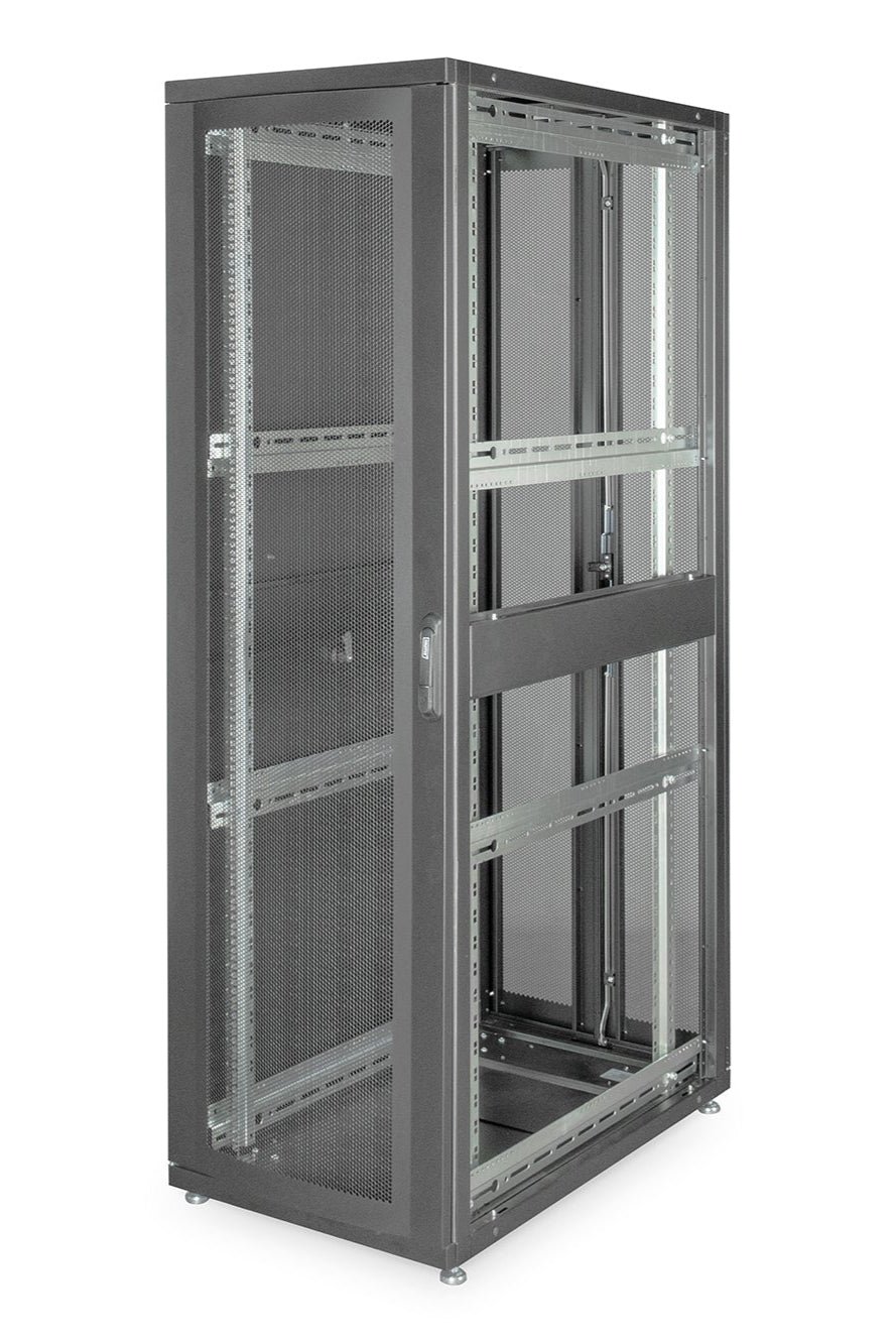 42U serverkast met geperforeerde deuren 600x1000x2050mm (BxDxH) zwart