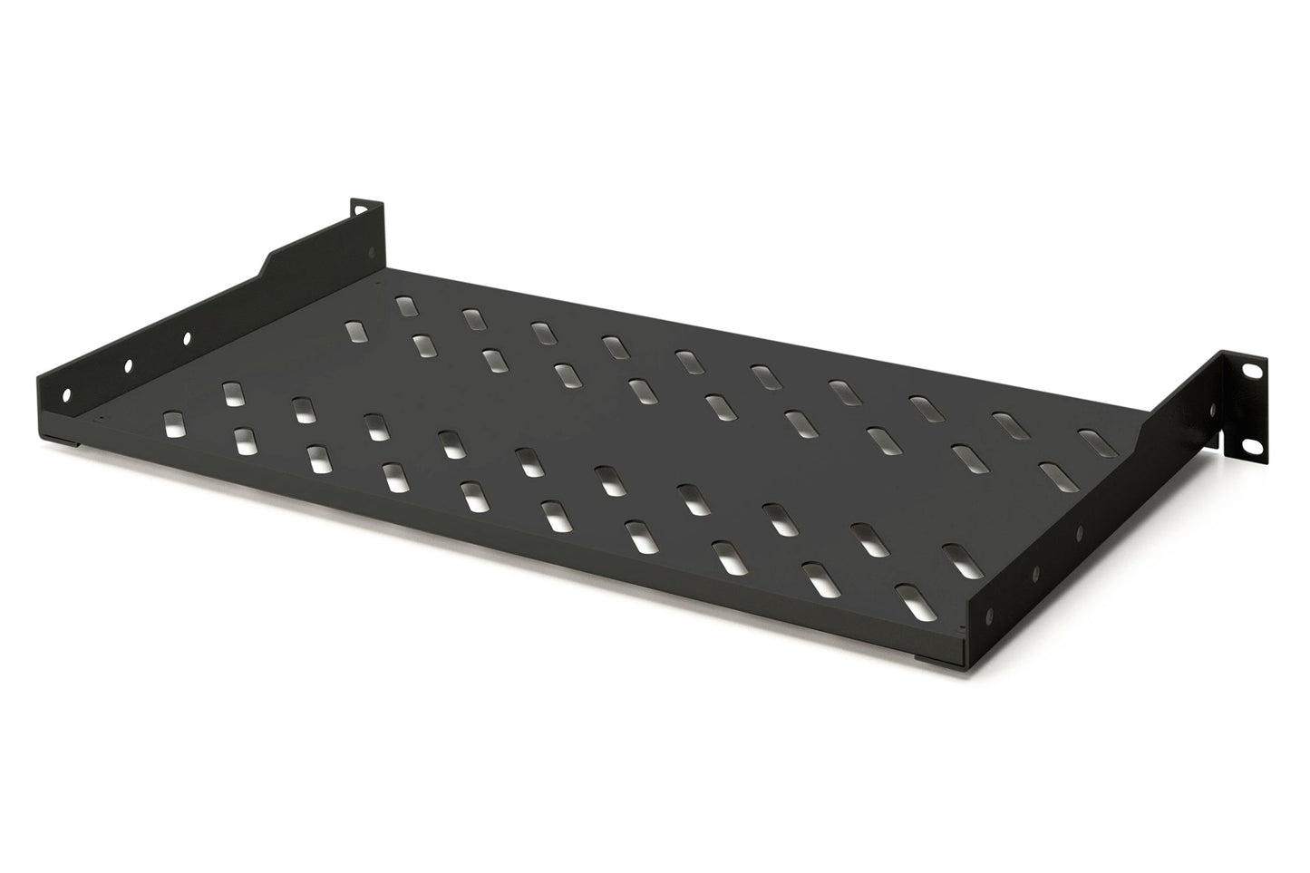 1U legbord 250mm voor kasten vanaf 400mm diepte max. 15 kg zwart