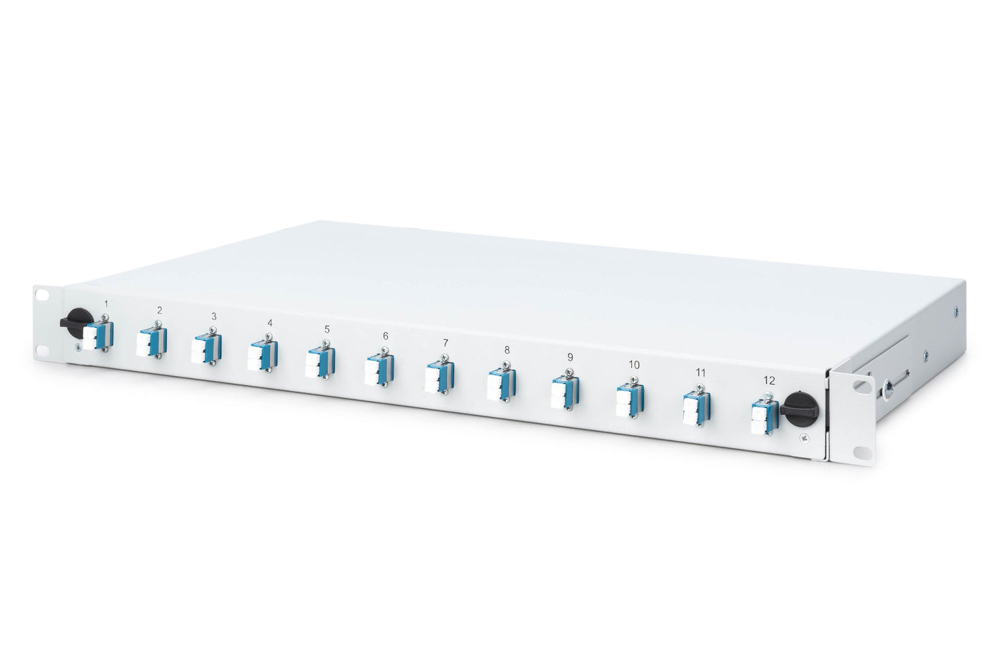 Glasvezel patchpaneel gemonteerd 12 poorten LC OS2