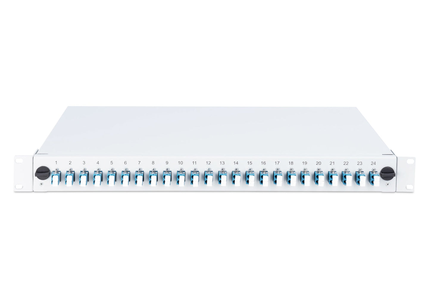 Glasvezel patchpaneel gemonteerd 24 poorten LC OS2