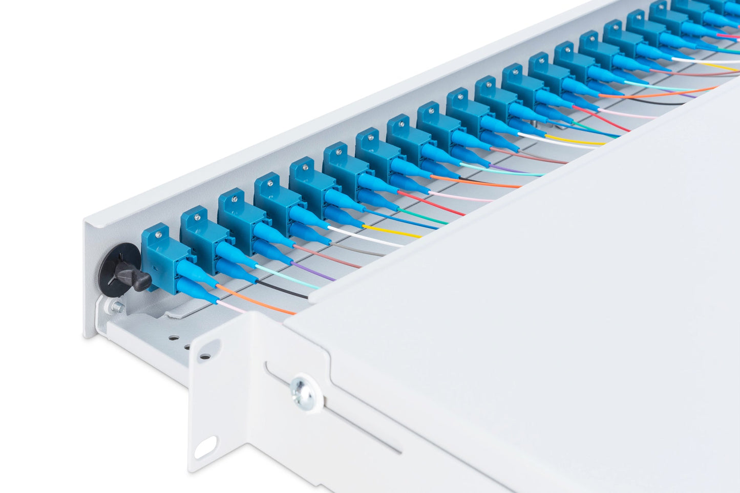 Glasvezel patchpaneel gemonteerd 24 poorten LC OS2