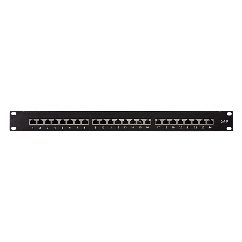 Patchpanel 24 Poorts CAT6a RJ45 volledig afgeschermd