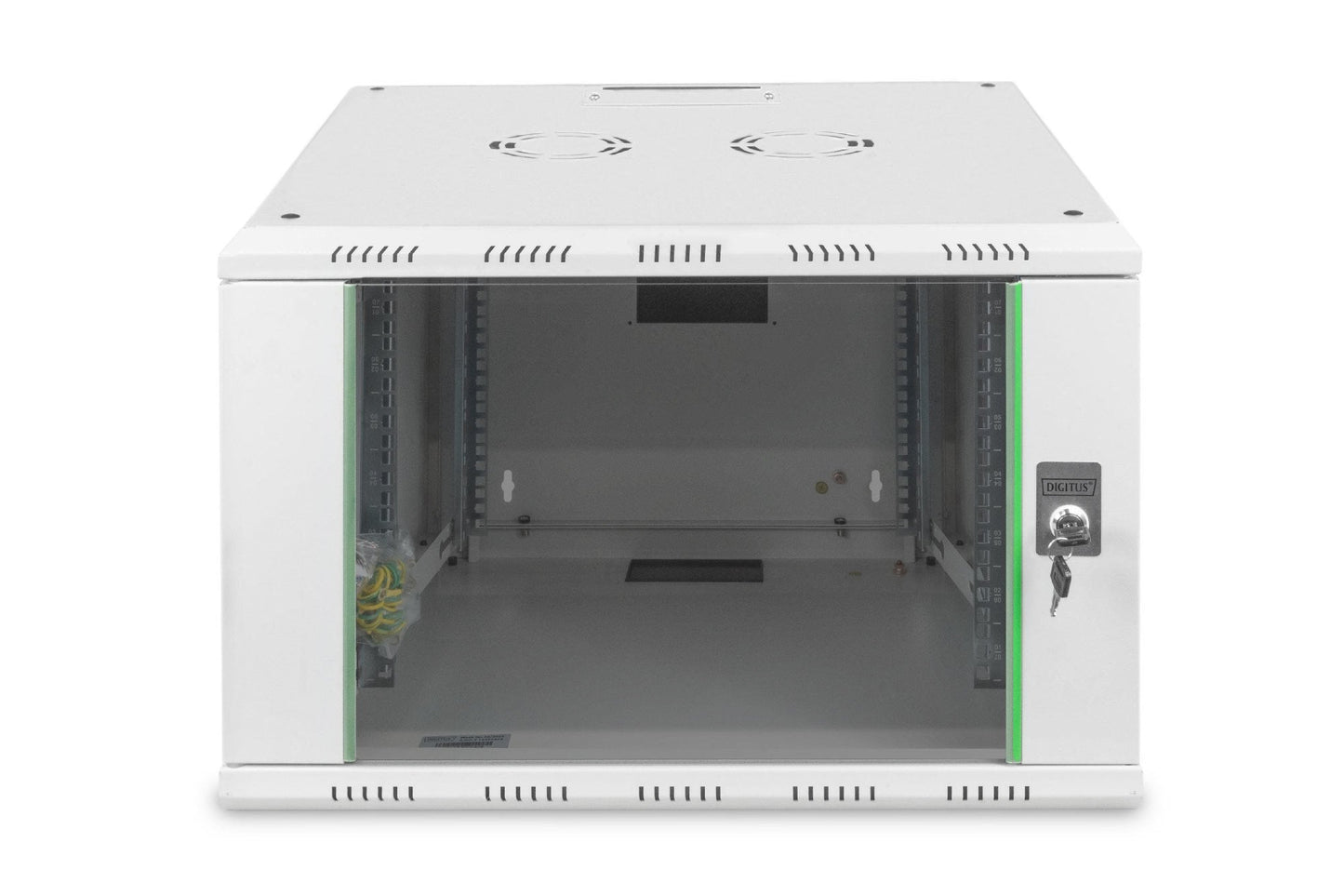 7U wandkast, Unique 600x600x420 mm, kleur grijs (RAL 7035)