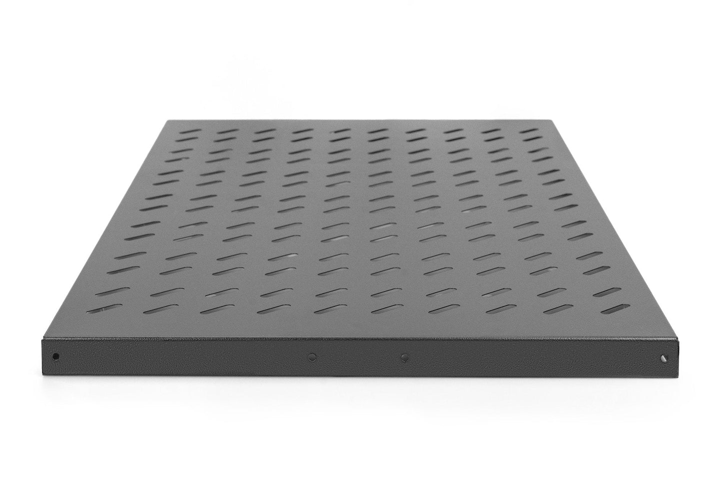 19 Inch 1U legbord voor rekken vanaf 1000 mm diepte 44x486x770 mm, tot 50 kg, zwart (RAL 9005)