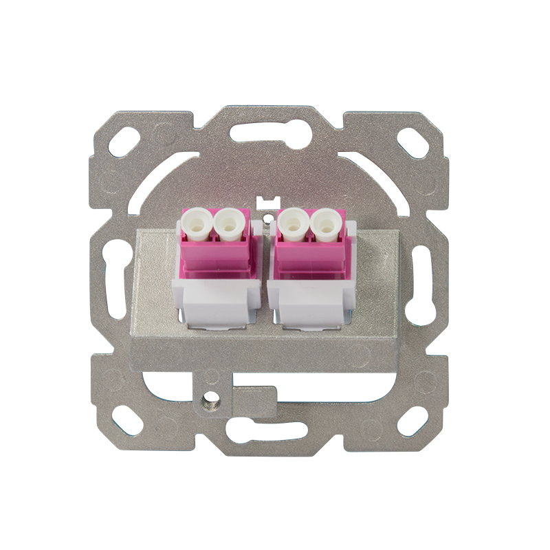 Glasvezel inbouwdoos faceplate 2-voudig