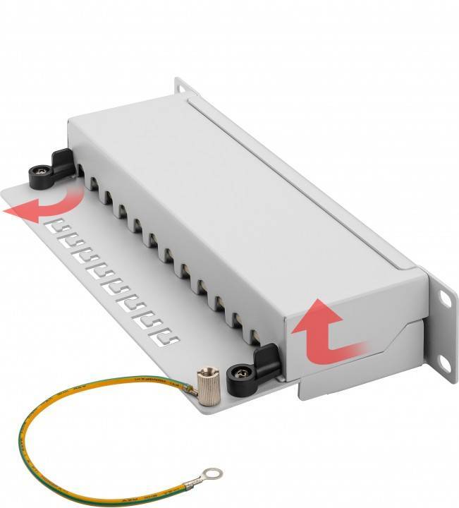 CAT6 10 inch patch panel 12 poorts