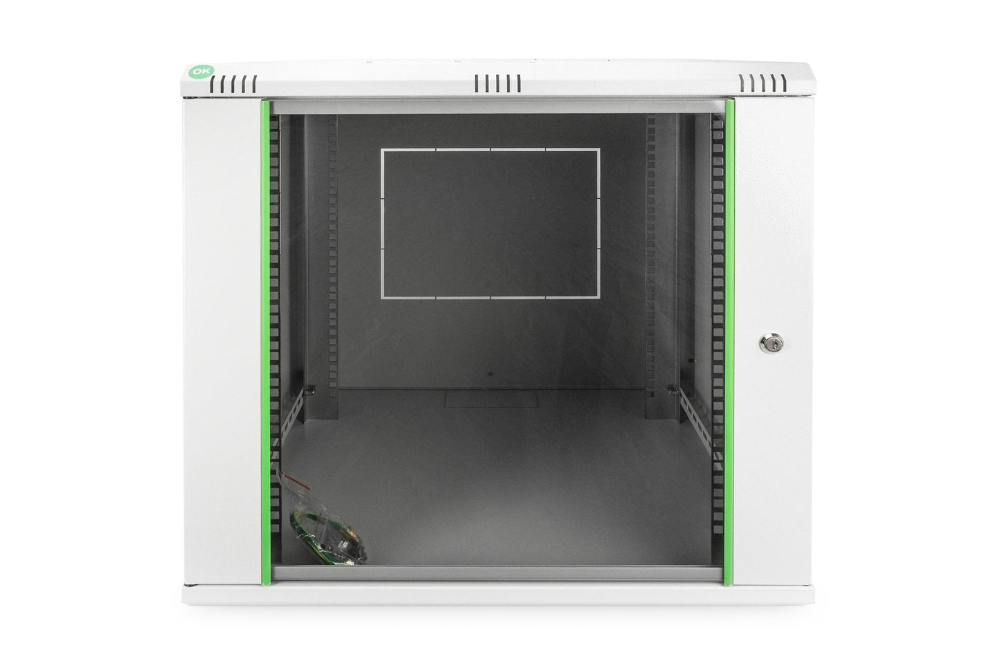 12U wandkast, Dynamic Basic 600x600x611 mm, kleur grijs (RAL 7035)