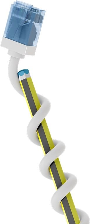 Ultra flexibele 0,25 M CAT 6A-patchkabel, dun, U/UTP, wit