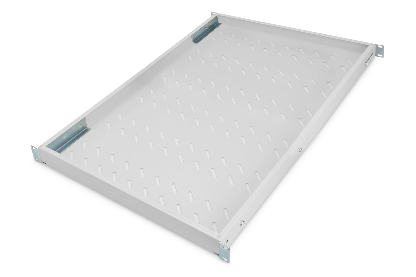 19 Inch 1U legbord voor 1000 mm diepe rekken 43x484x708 mm, verstelbaar tot 900 mm diepte, grijs