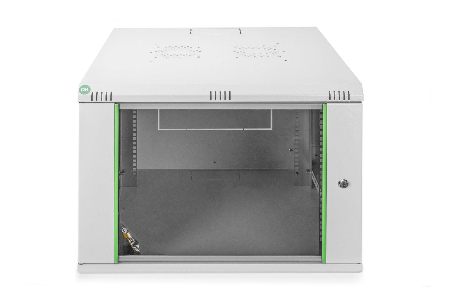 7U wandkast, Dynamic Basic 600x600x389 mm, kleur grijs (RAL 7035)