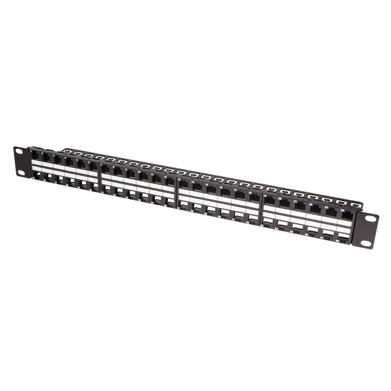 Keystone patchpanel 48 poorts RAL9005