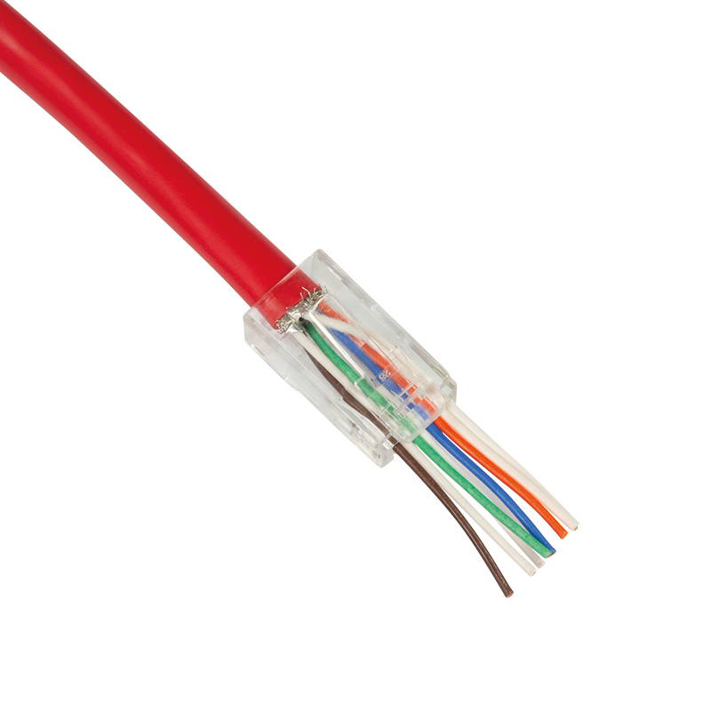 Doorsteek CAT6 UTP Connector 100 stuks EZ-RJ45 voor soepele en stugge kabel