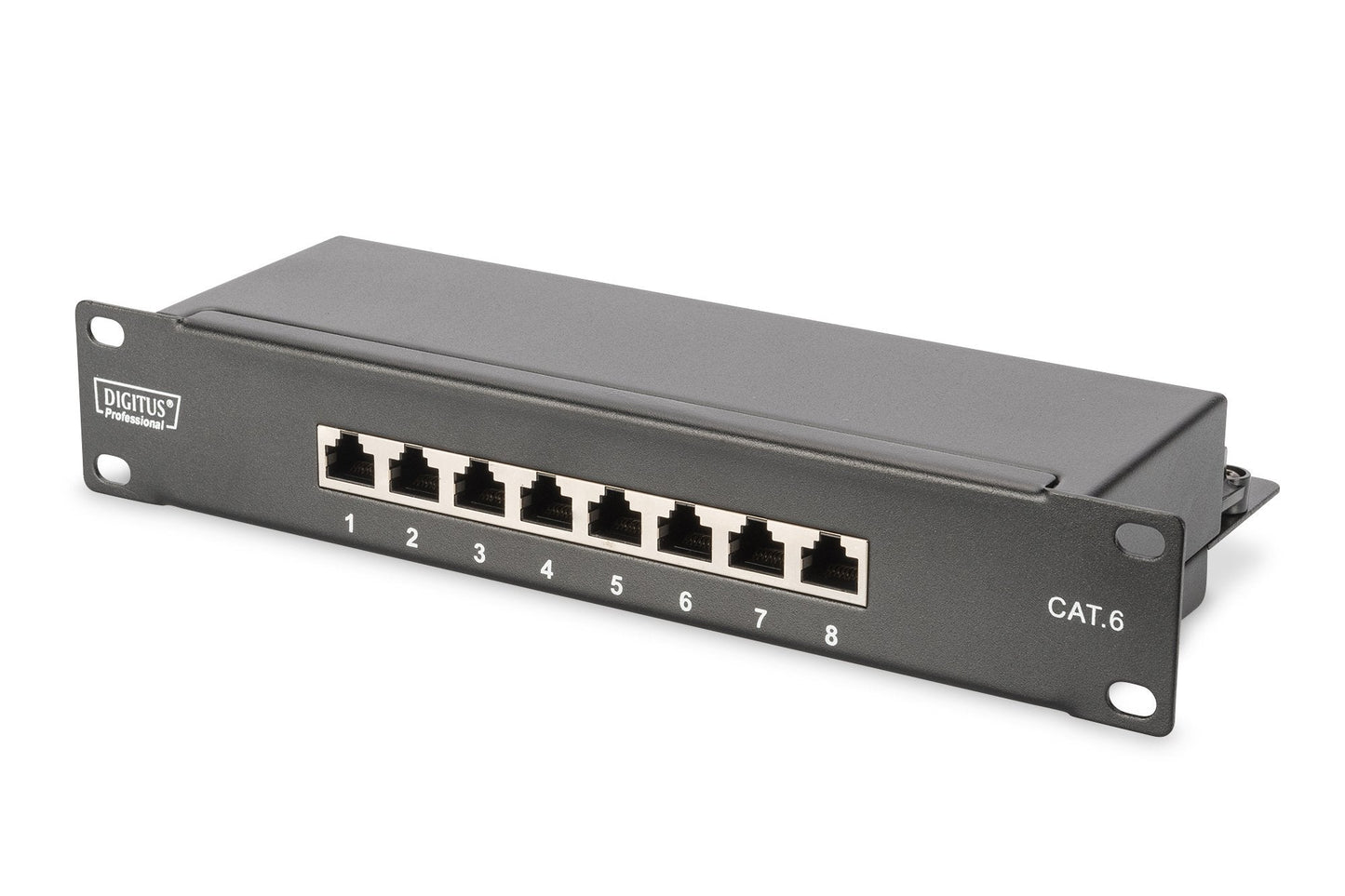 10 inch netwerkbundel, incl. 9U-kast 312 x 300 x 464 mm, zwarte plank, PDU, 8-poorts switch, CAT 6 patchpaneel