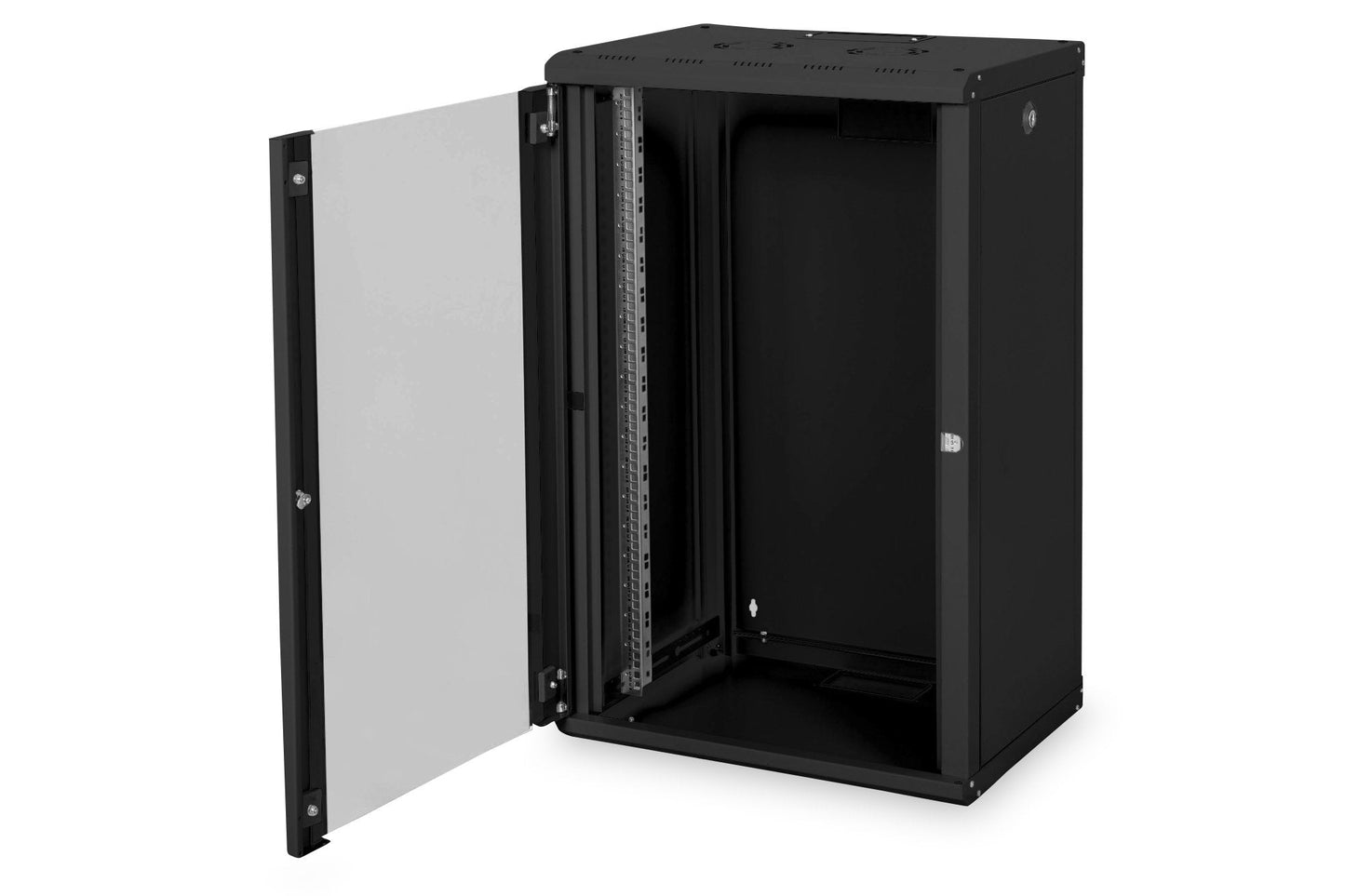 20U wandkast, Uniek 600x450x998 mm, kleur zwart (RAL 9005)
