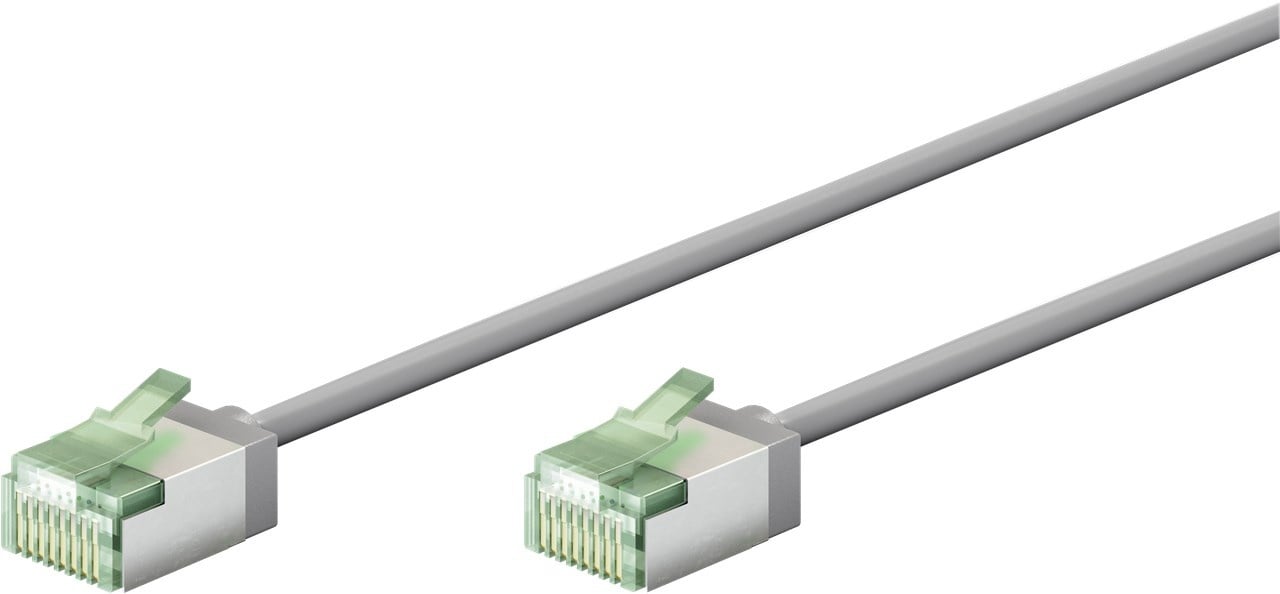 Ultraflexibele 0,15 M CAT 8.1-patchkabel, slank, U/FTP, grijs