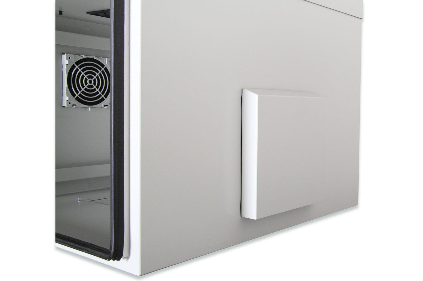 12U wandkast, buiten, IP55 600x600x713 mm, kleur grijs (RAL 7035)