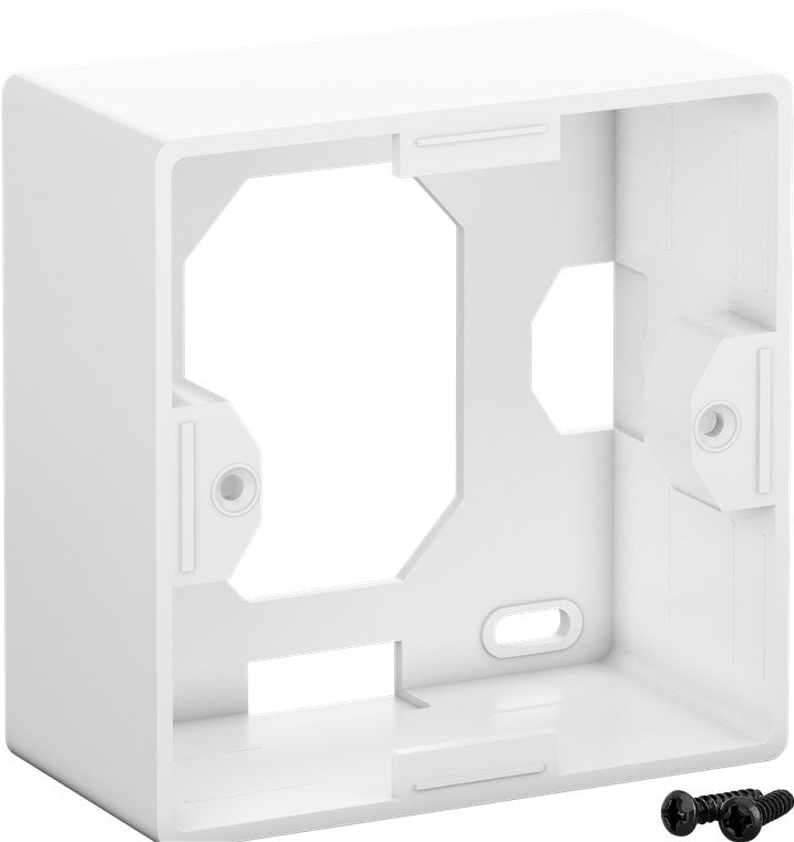 Combi Inbouw + opbouwdoos wit CAT6a 2x RJ45 afgeschermd LSA 3.5 cm diep