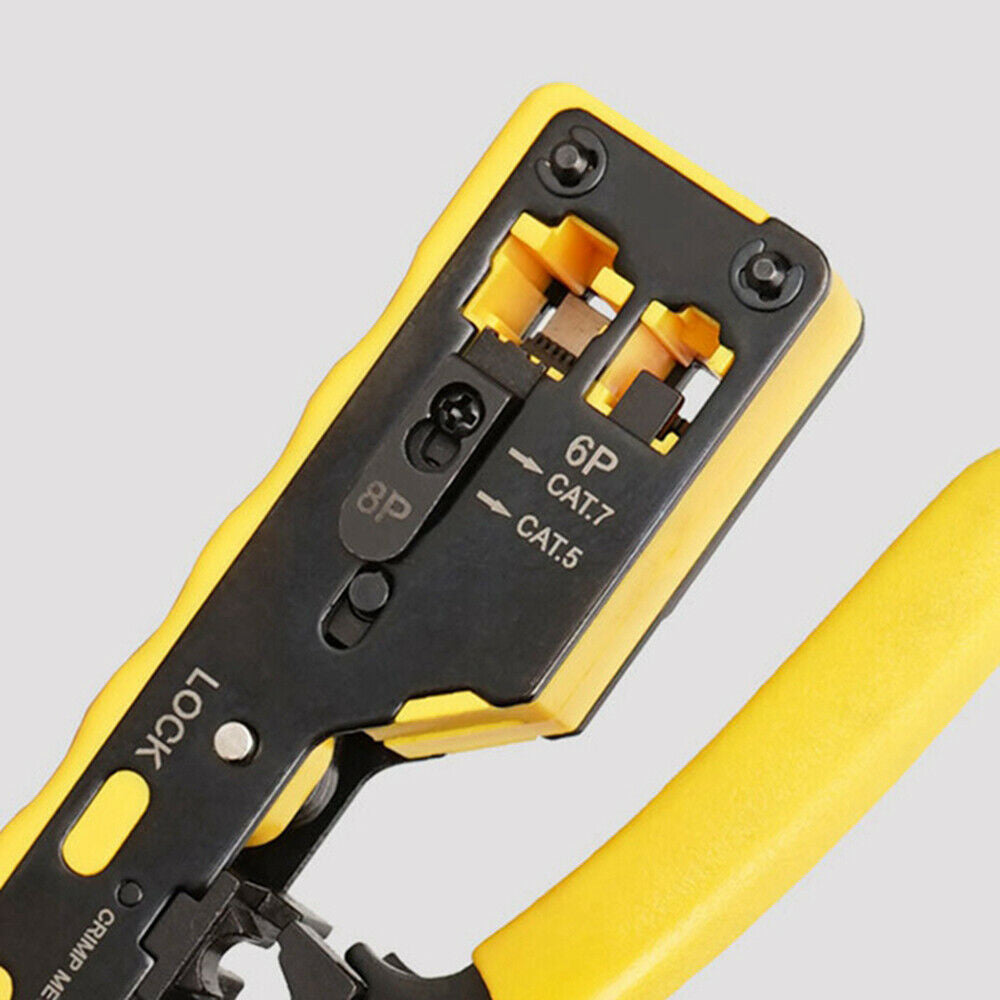 Krimptang voor doorsteek RJ45, RJ11 en RJ12 connectoren