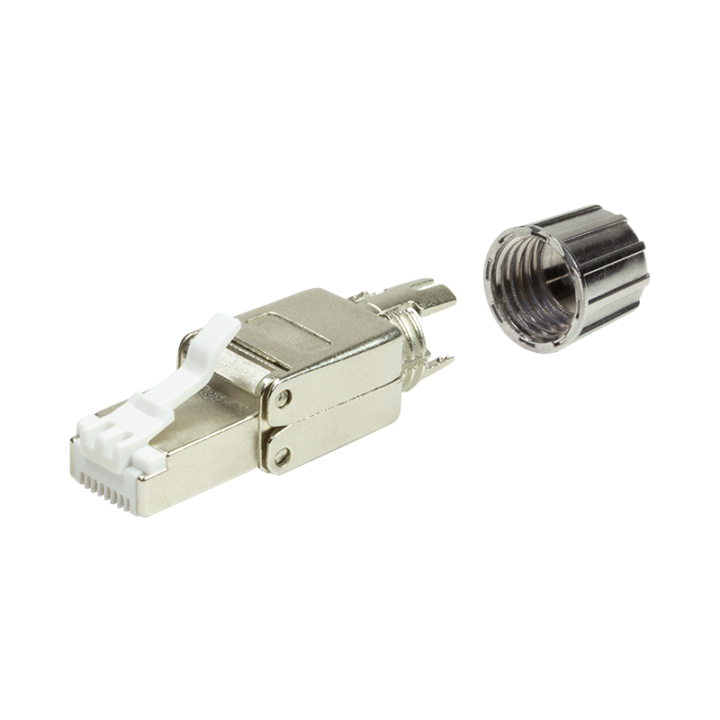 CAT8.1 Toolless Connector RJ45 - STP voor soepele en stugge kabel