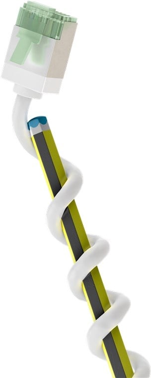 Ultraflexibele 0,25 M CAT 8.1-patchkabel, slank, U/FTP, wit