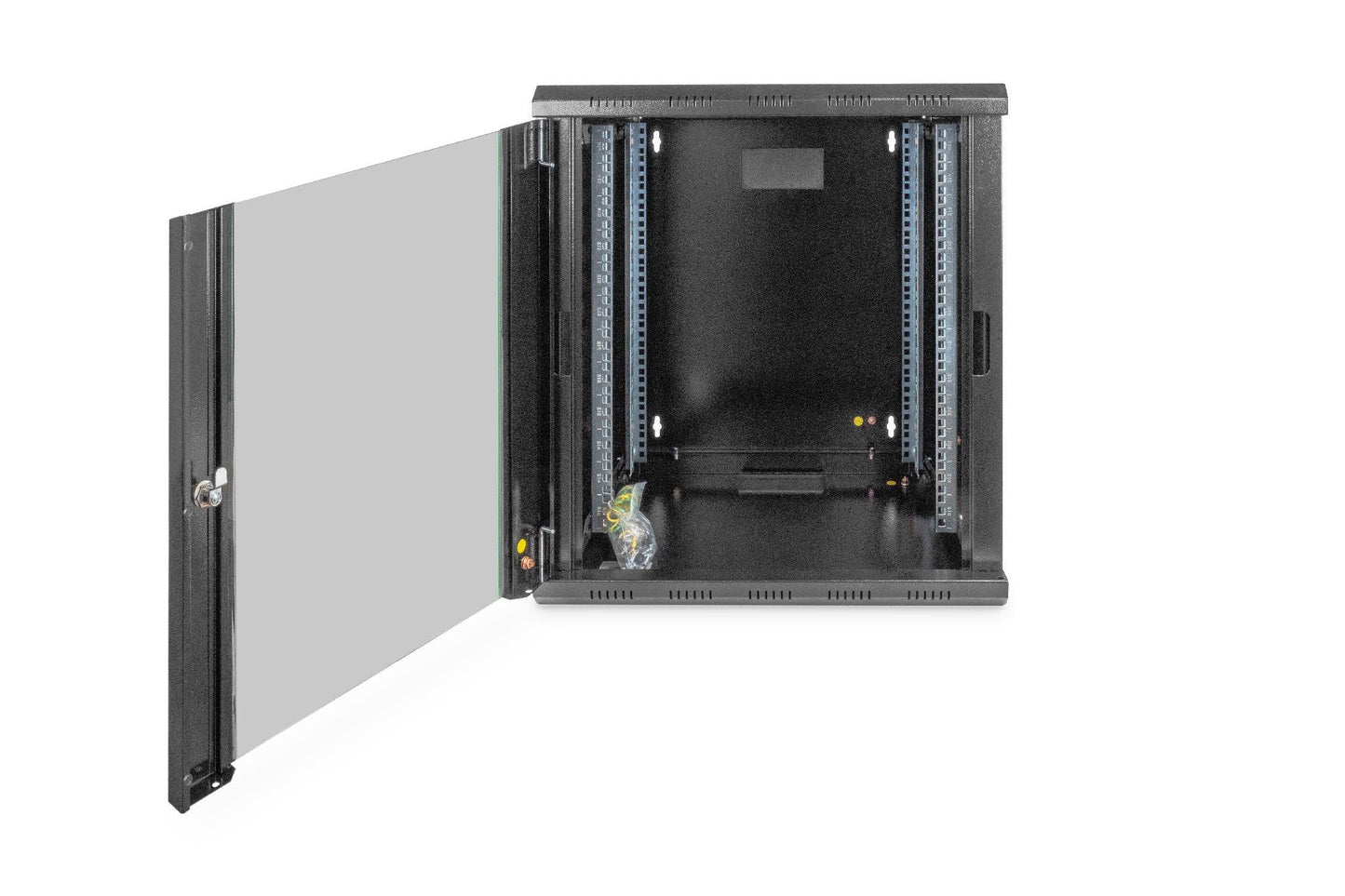 12U wandkast, Uniek 600x450x643 mm, kleur zwart (RAL 9005)