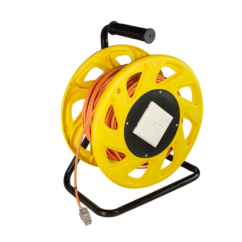Cat 6A S/FTP netwerkkabel op mobiele haspel 60 Meter