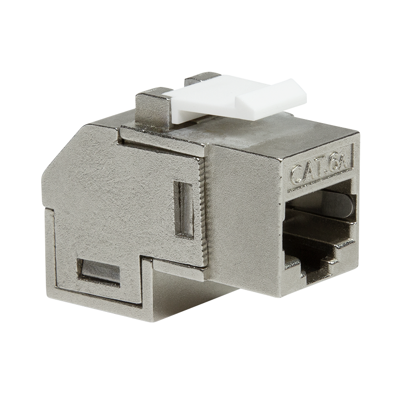 CAT6a keystone koppelstuk STP haaks