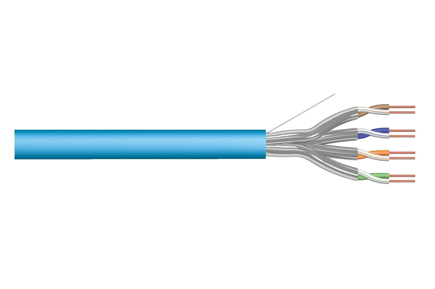 U/FTP CAT6a netwerkkabel stug 305M blauw 100% koper