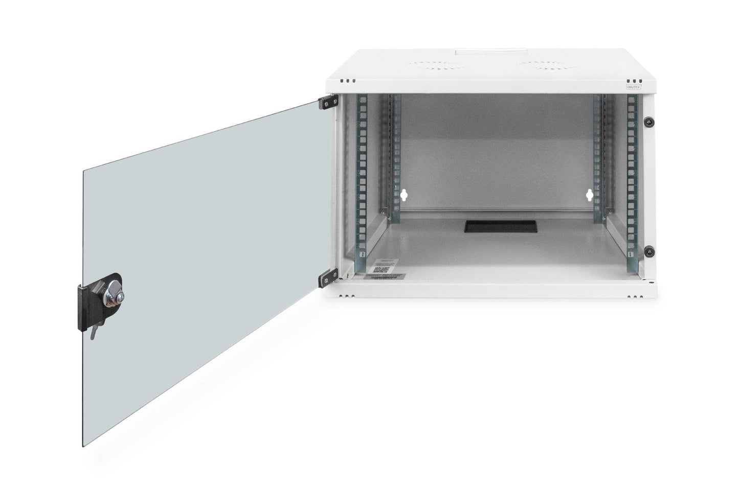 7U wandkast, SOHO, ongemonteerd 540x400x370 mm, volledig glazen voordeur, grijs