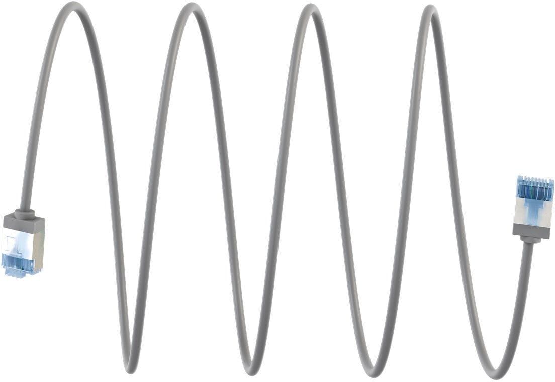 Ultraflexibele 5 M CAT 6A-patchkabel, slank, U/FTP, grijs