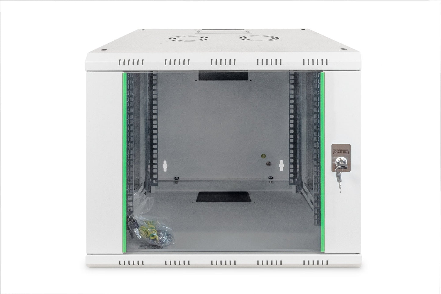 9U wandkast, Unique 600x450x509 mm, kleur grijs (RAL 7035)