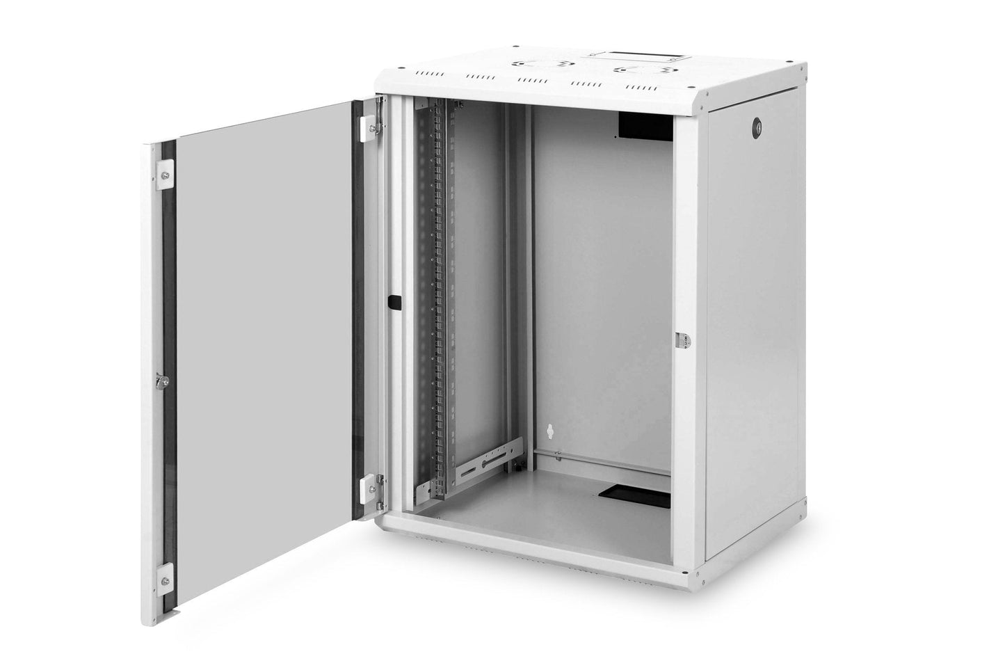 16U wandkast, Unique 600x450x820 mm, kleur grijs (RAL 7035)