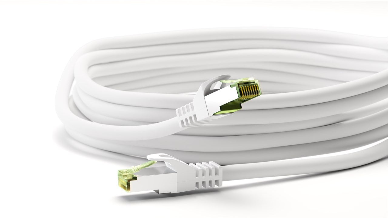 CAT8.1 S/FTP LSZH 0.5M Wit GHMT gecertificeerd