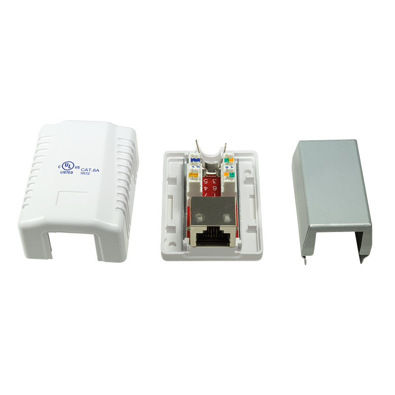 CAT6a opbouwdoos 1x RJ45 STP
