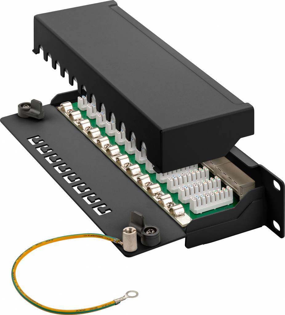 CAT 6a 10 inch patch panel 12 poorts