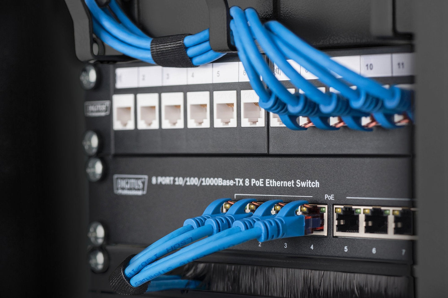 1U metalen rangeerpaneel 3-voudig voor 10'' racks