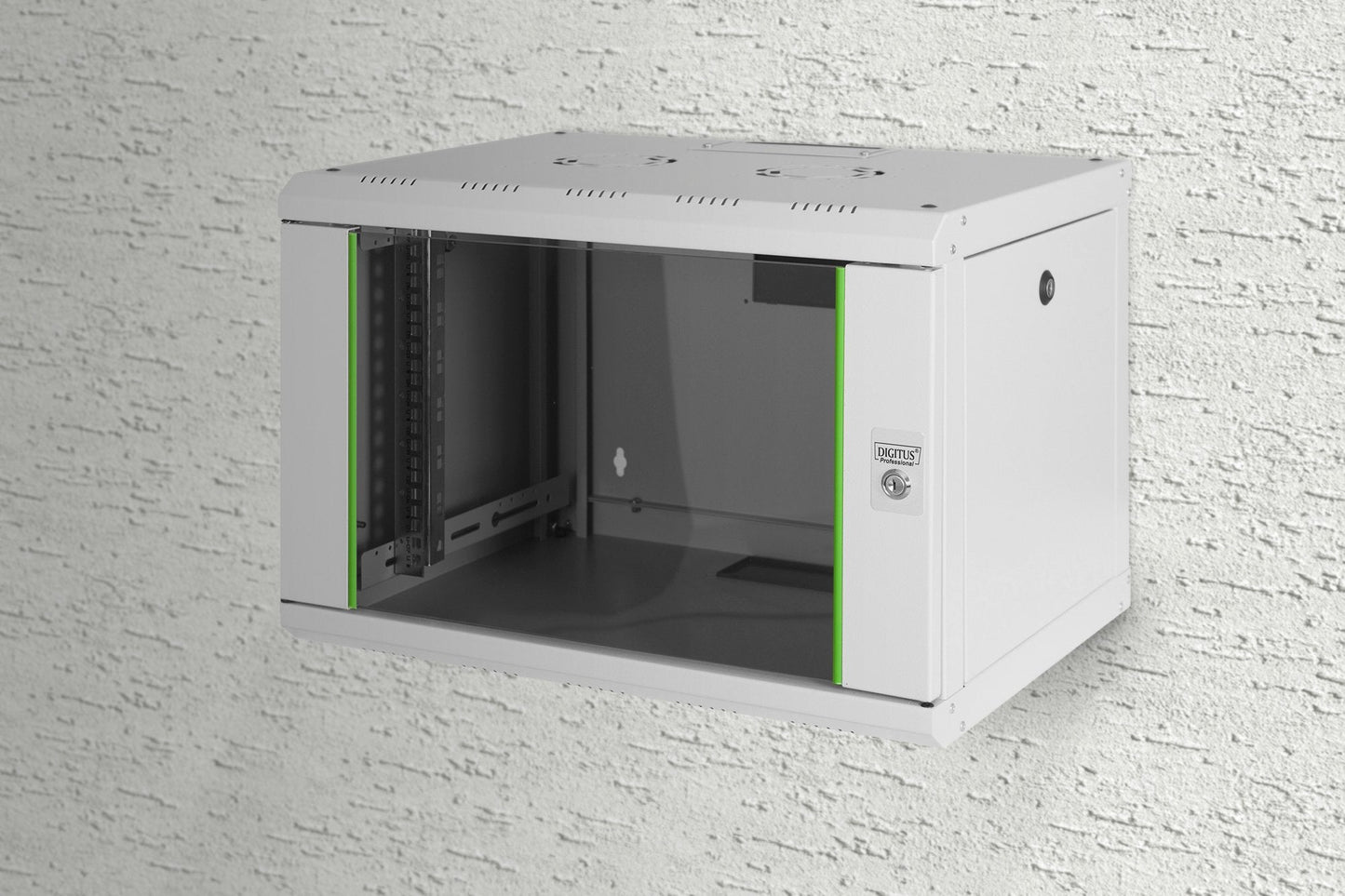 7U wandkast, Unique 600x450x420 mm, kleur grijs (RAL 7035)