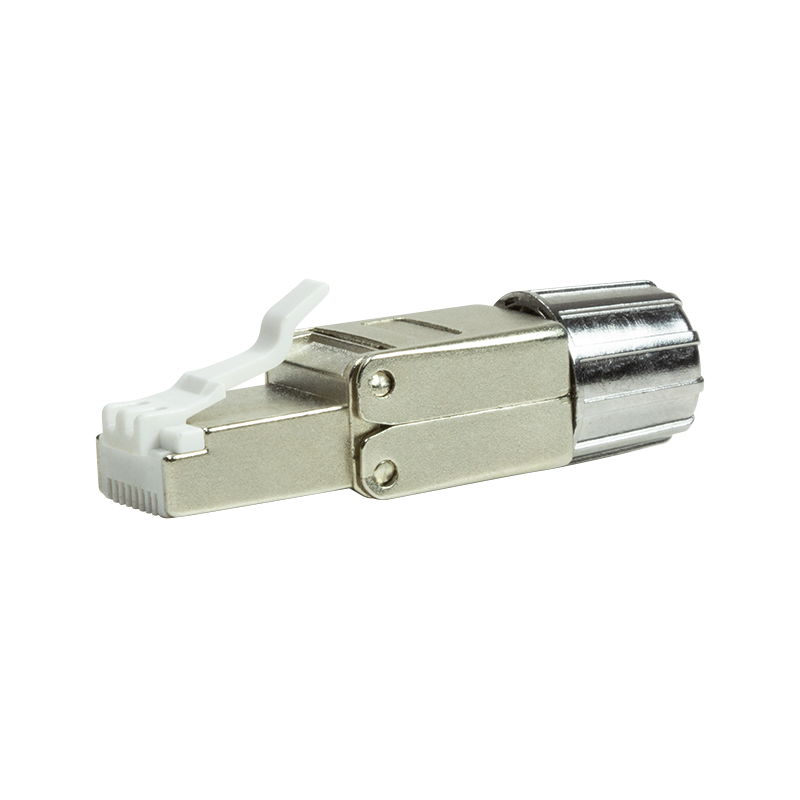CAT8.1 Toolless Connector RJ45 - STP voor soepele en stugge kabel